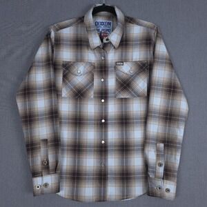 Dixxon Flannel The Pismo Pearl Snap Shirt Womens Medium Shadow Plaid Pre Pleat